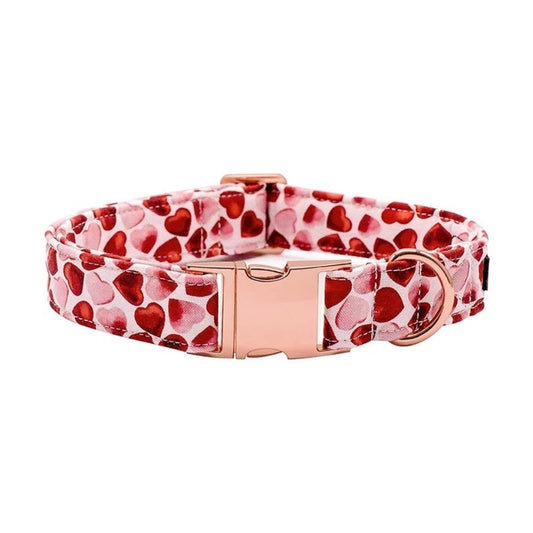 Collier Chien Personnalisé Coeurs